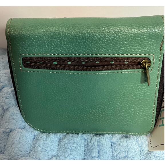 NWT CHALA Zip Around Wallet OWL II ( Teal) - Picture 3 of 6